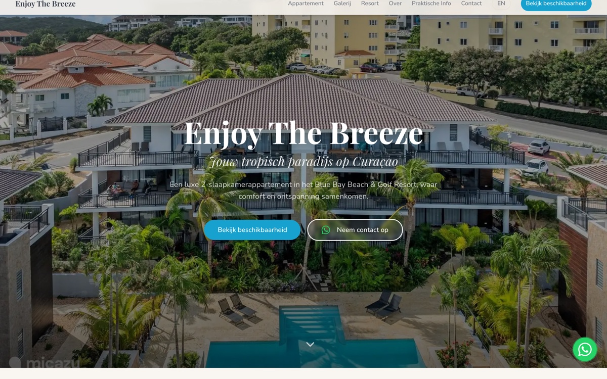 Enjoy The Breeze: desktop-weergave