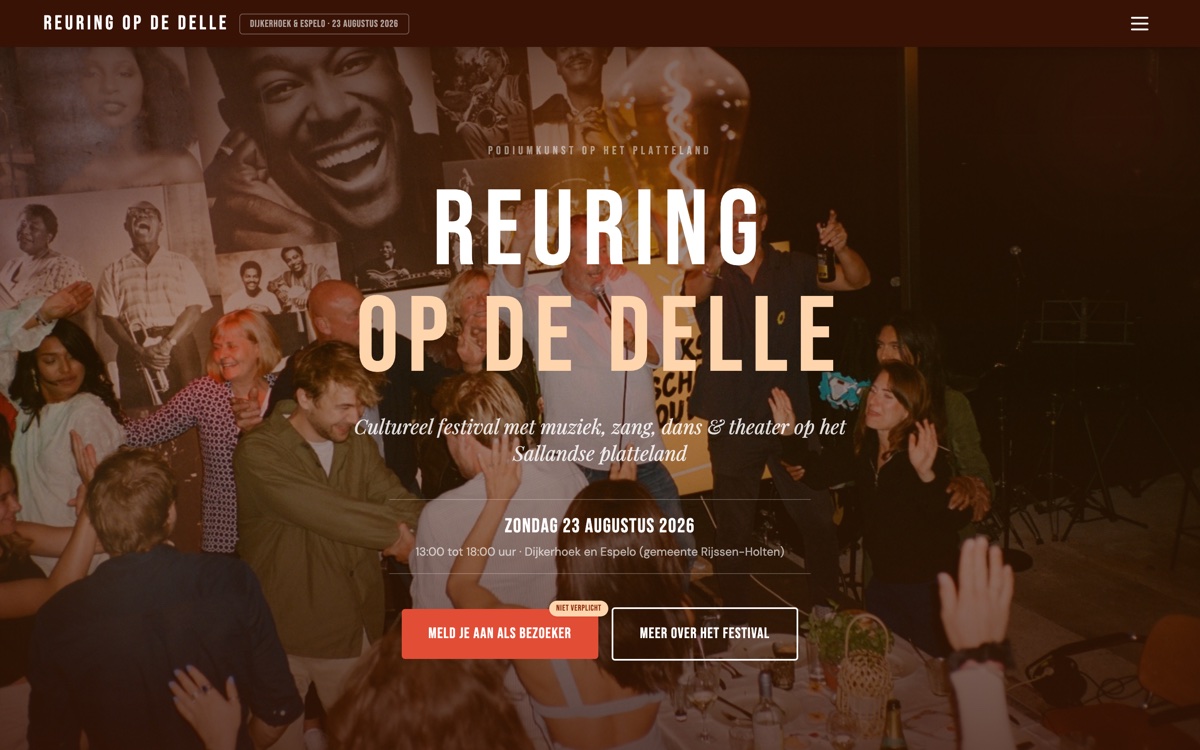 Reuring op de Delle — websiteontwerp door Haagse Brandmerk