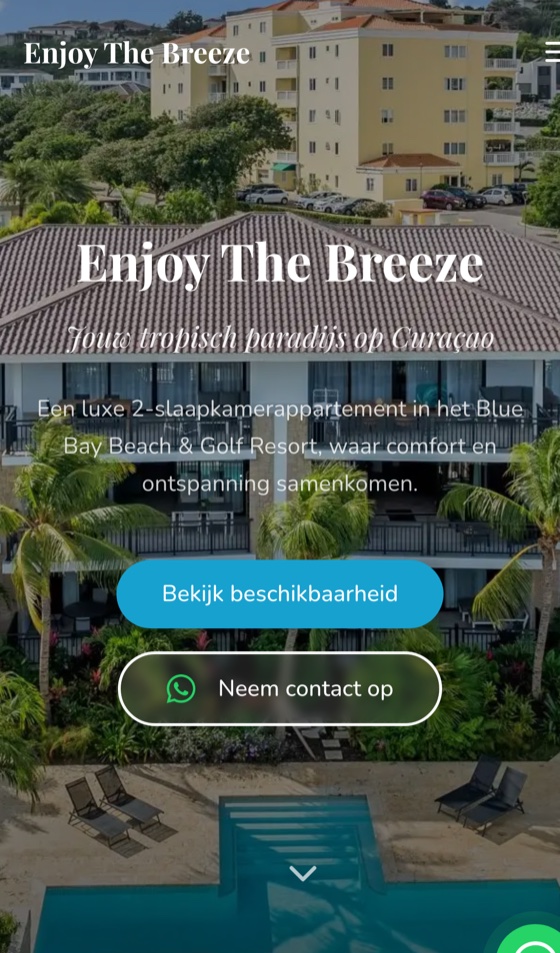 Enjoy The Breeze: mobiele weergave