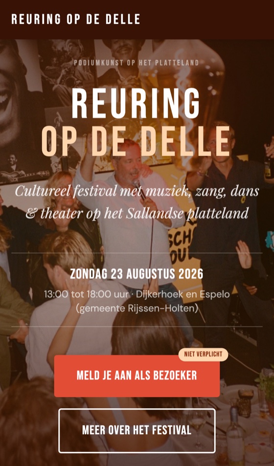 Reuring op de Delle: mobiele weergave